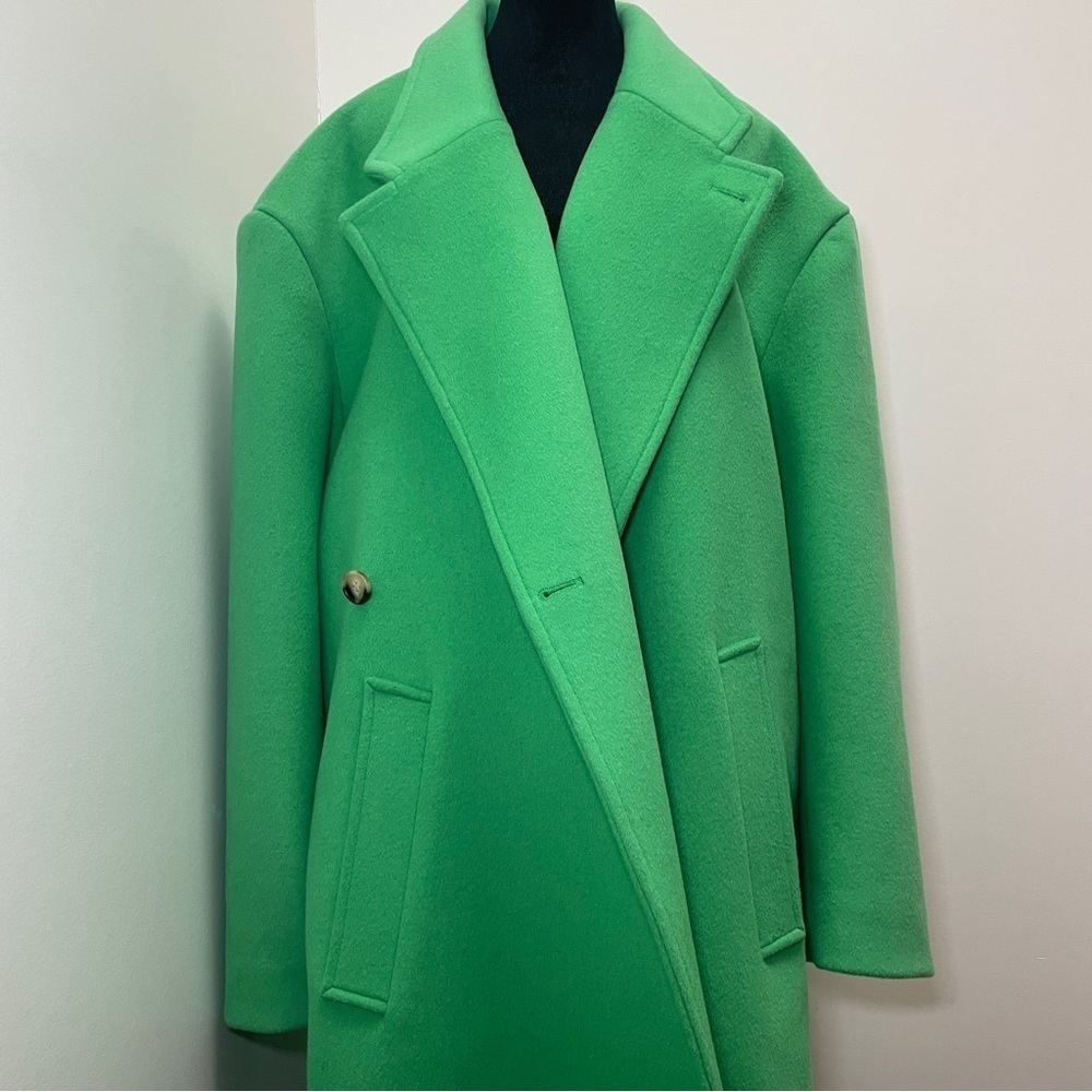 Blanca- The Adeline Coat Green Size Large Oversized Wool Winter Staple Fashion - Picture 6 of 15